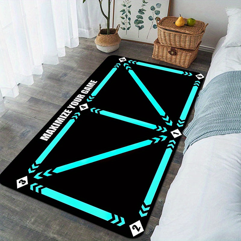 Soccer Training Mat Non-Slip Soft Polyester Indoor Rug for Living Room Bedroom