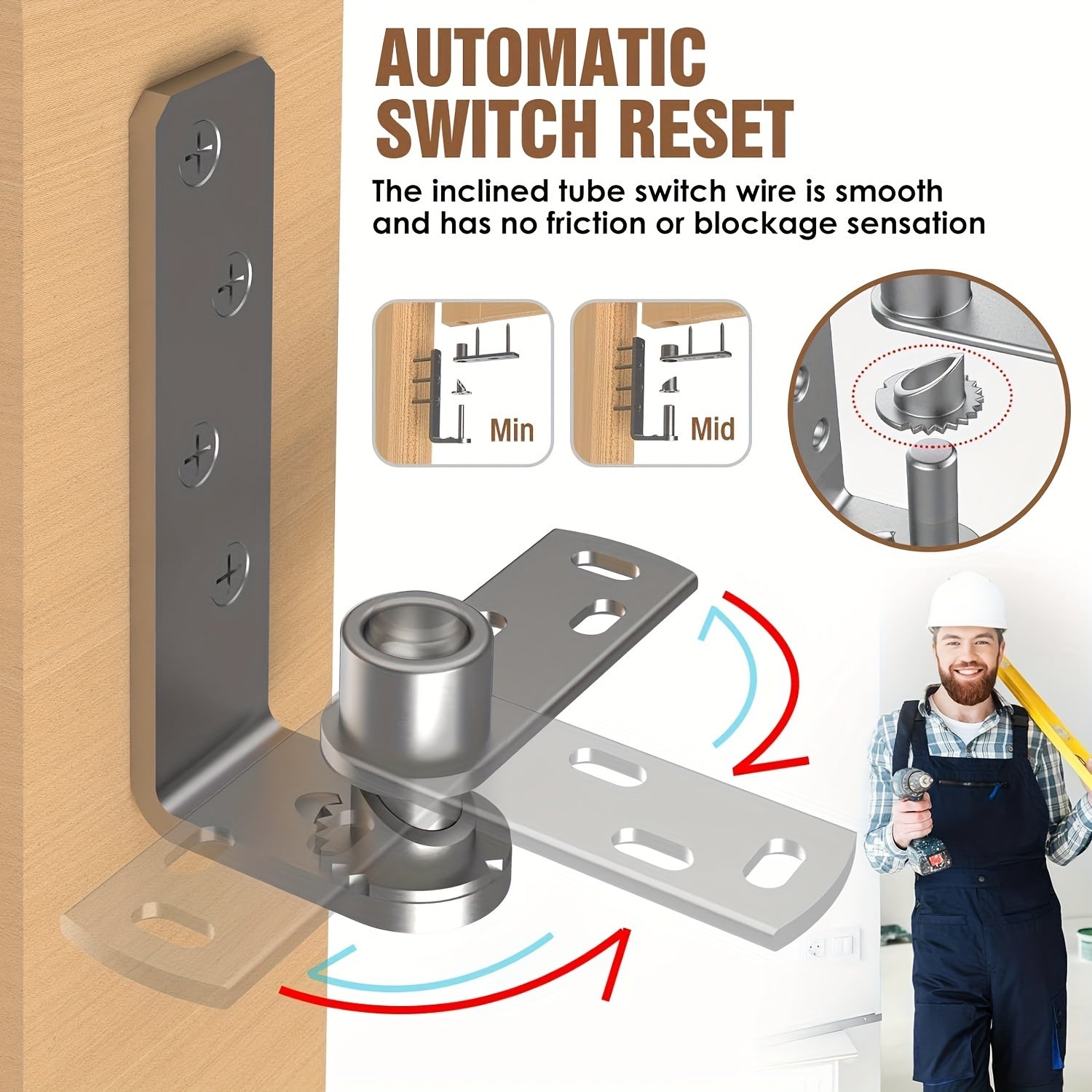 Stainless Steel Swinging Door Hinge for Saloon and Louvre Doors Heavy Duty