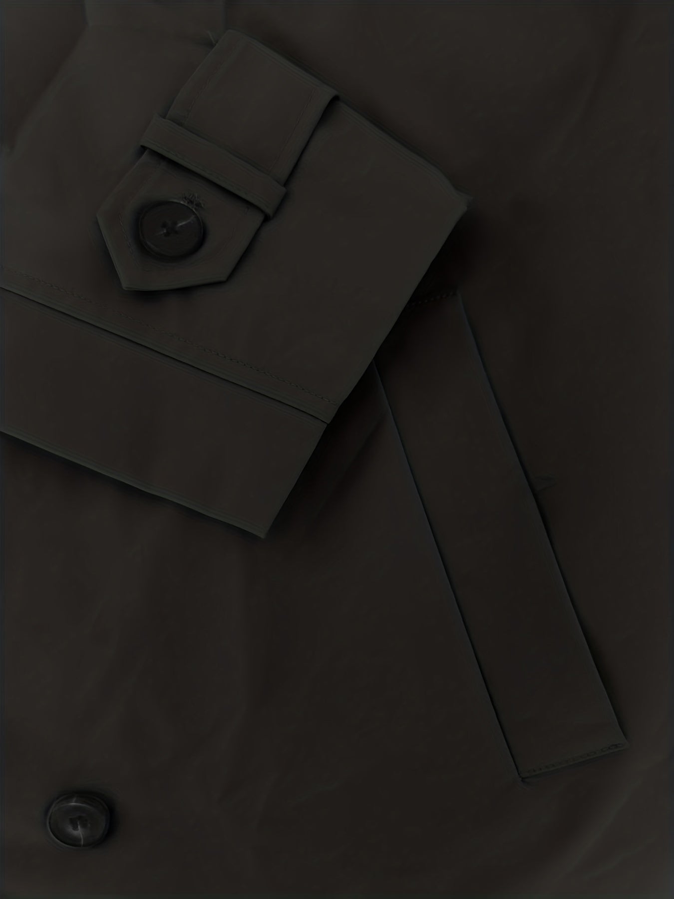 Ветровка большого размера для мужчин из полиэстера однотонного цвета, повседневная, двубортная, с поясом, с лацканами