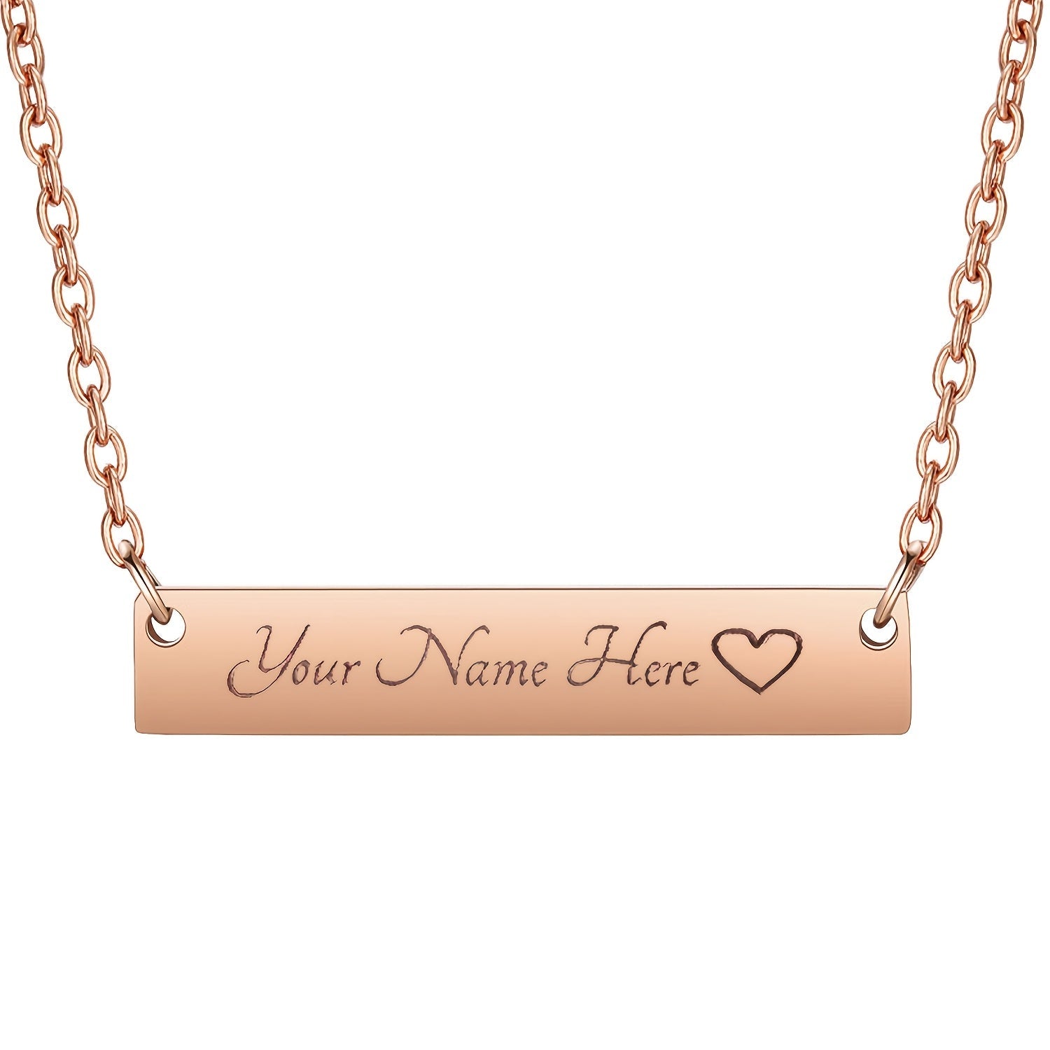 Sterling Silver Name Pendant Necklace Heart Detail 18K Gold Plated Jewelry