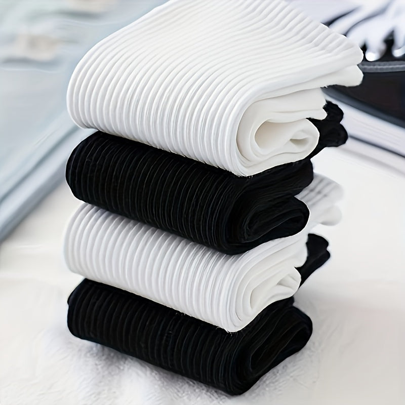 Men's Crew Socks Pack of 6 Breathable Sweat-Absorbing Cotton-Polyester All-Season