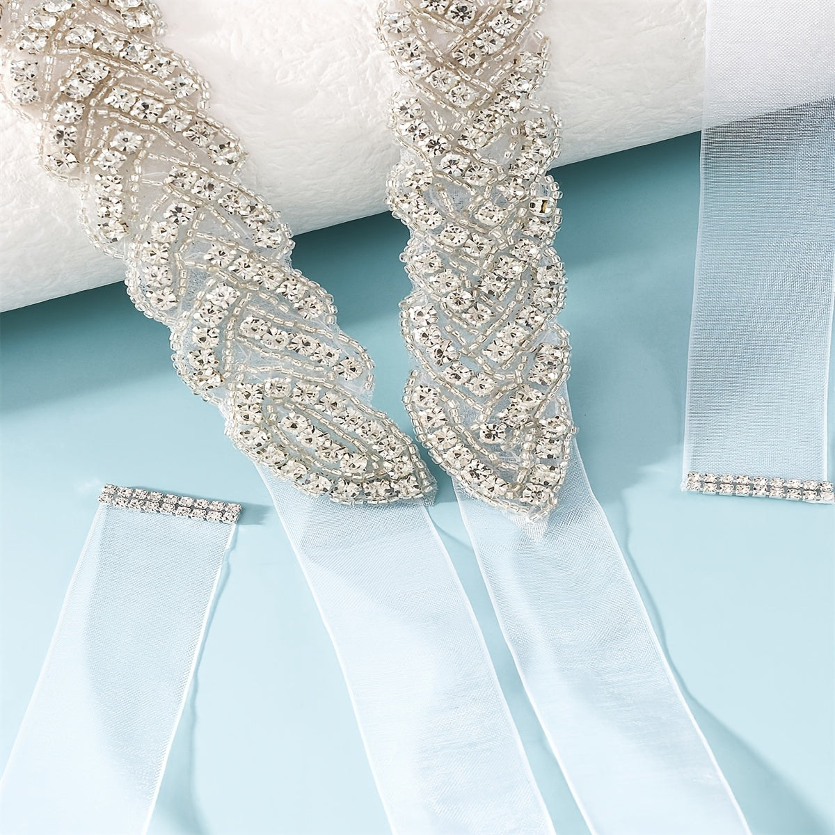 Women's Bridal Waist Chain Faux Pearl Rhinestone Girdle for Wedding Dresses