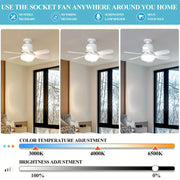 46.99cm LED Commercial Ceiling Fan with 3-Speed, 3 Colors, Dimming, Remote