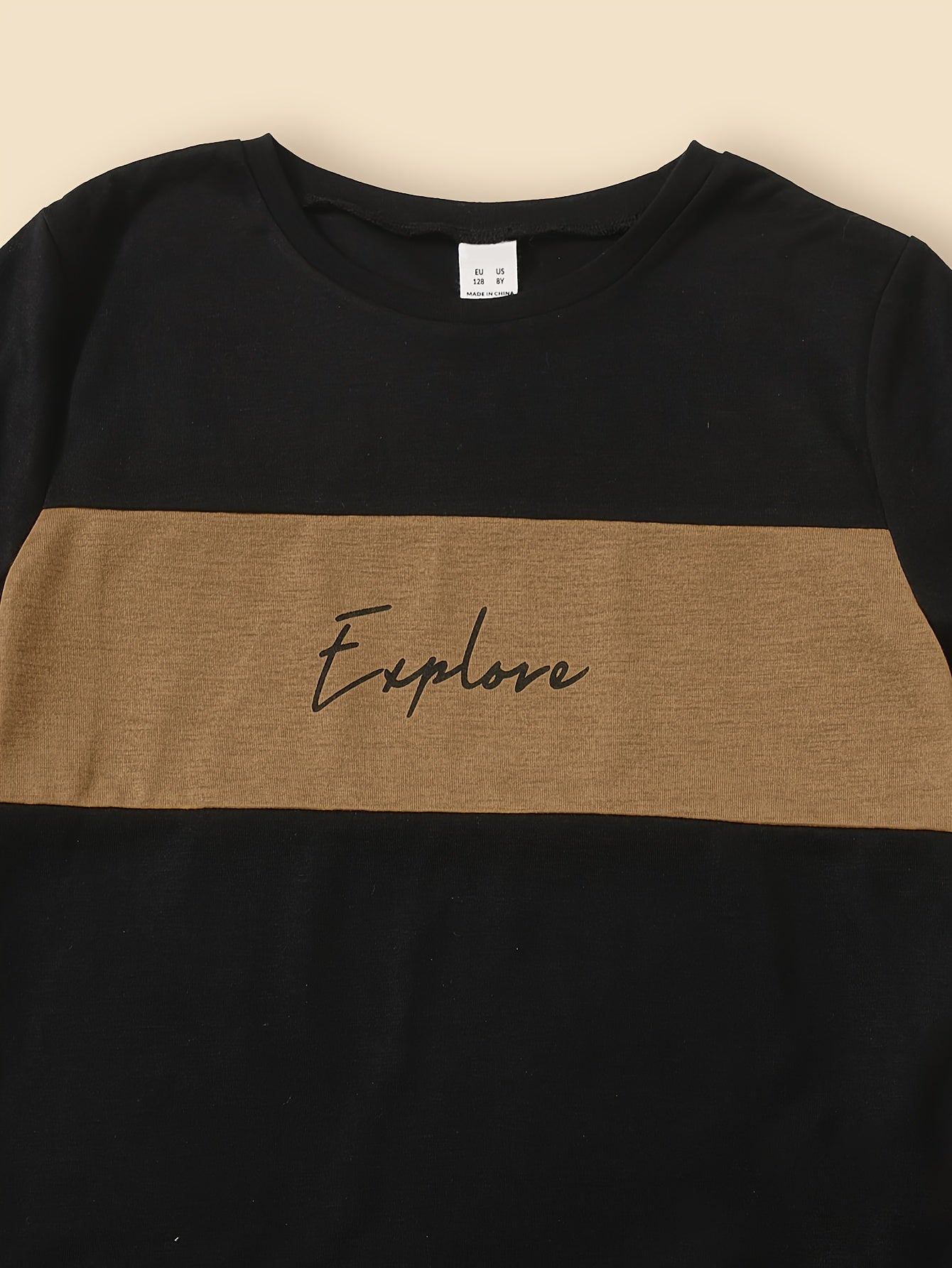 Детский повседневный комплект для мальчиков с графической футболкой Explore Letter и штанами, летний комфорт