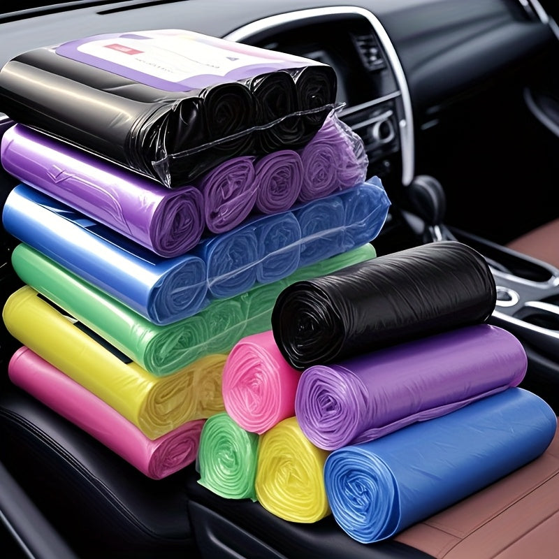 5 Rolls and 1 Pack Disposable Garbage Bags for Car Trash Can Office Kitchen