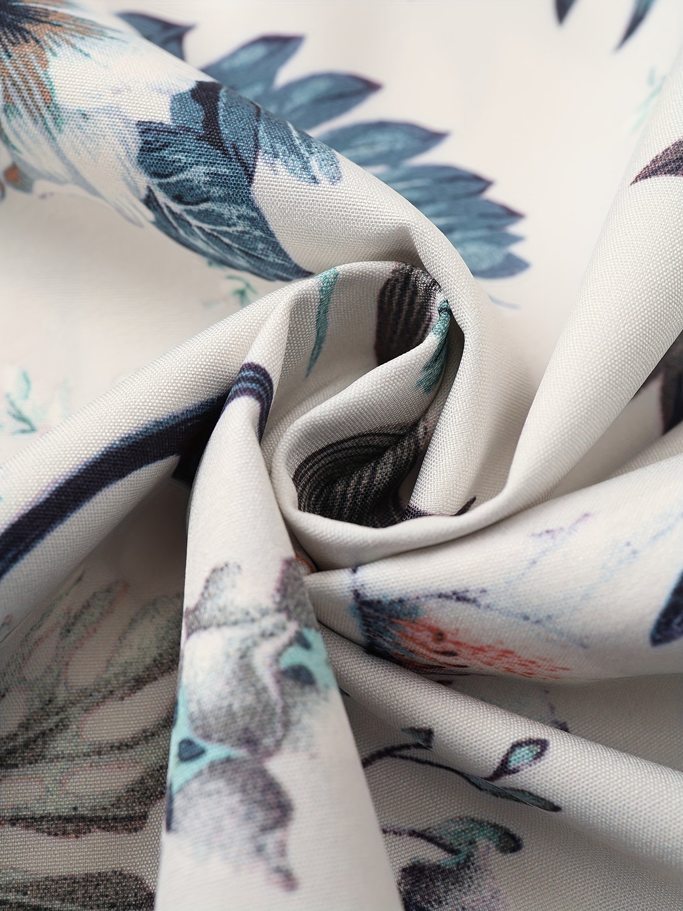 Women's Plus Size Tropical Print Loose Fit Beach Shorts Lightweight Polyester White Blue Green Leaf