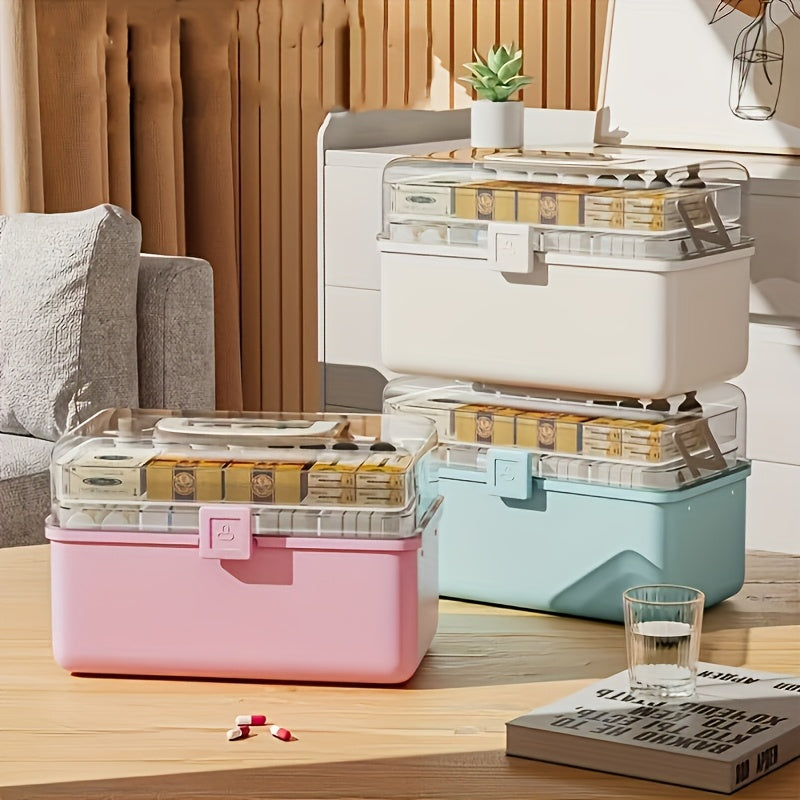 Large Plastic Storage Box with Handles for Cartridges and Bottles