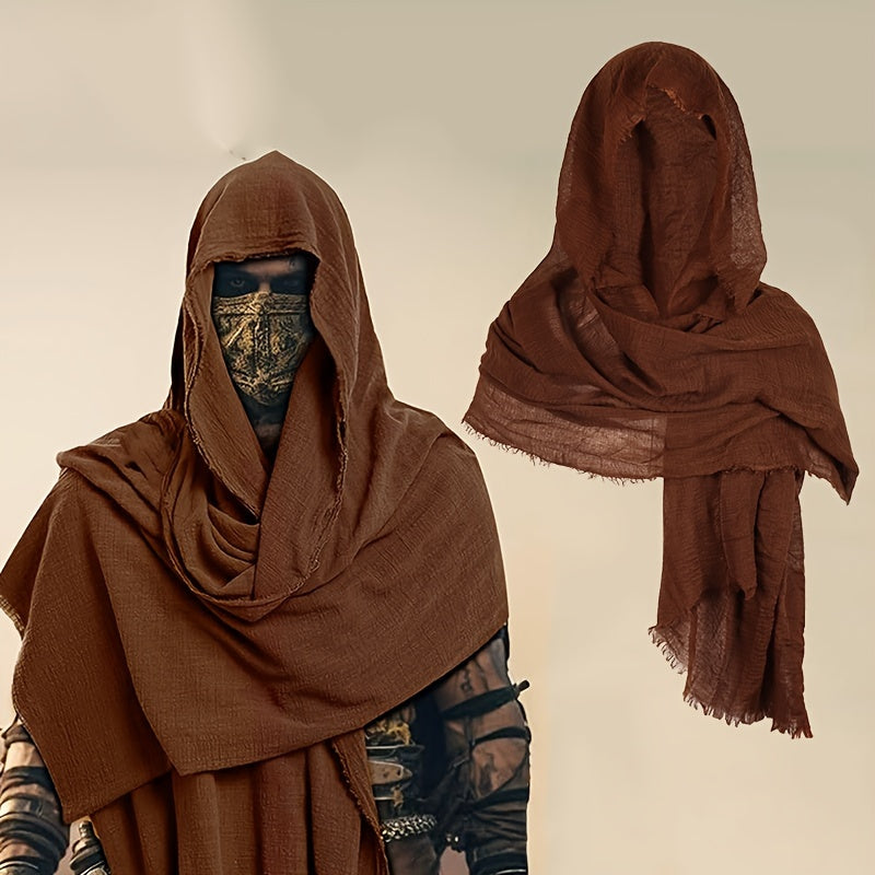 Men's Cotton Blend Scarf Shawl Cape for Halloween Cosplay and Fashion