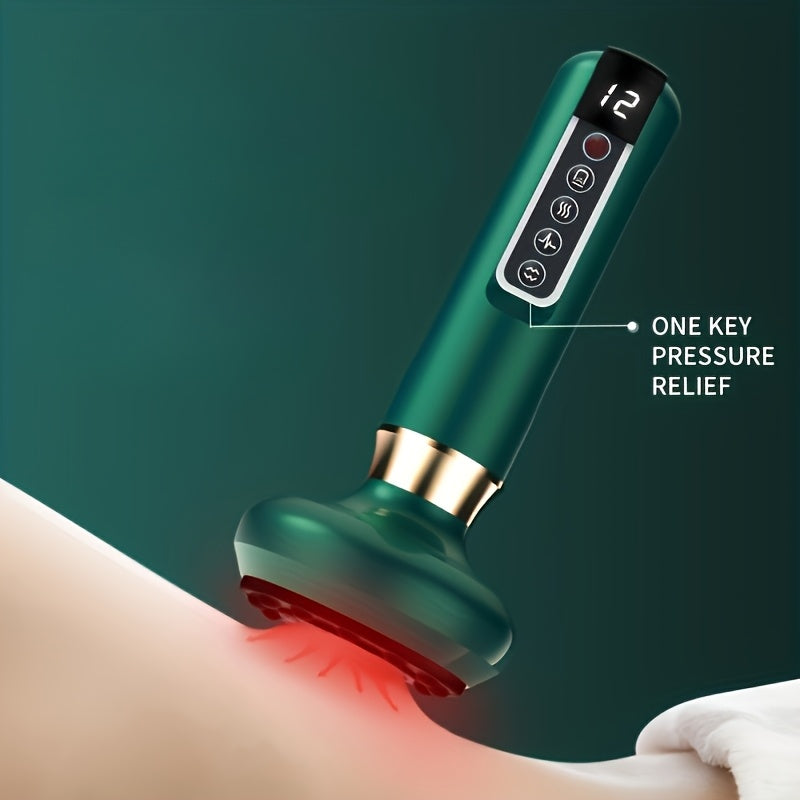 Herramienta eléctrica Gua Sha con dispositivo de masaje recargable USB de 6 velocidades para uso en el hogar