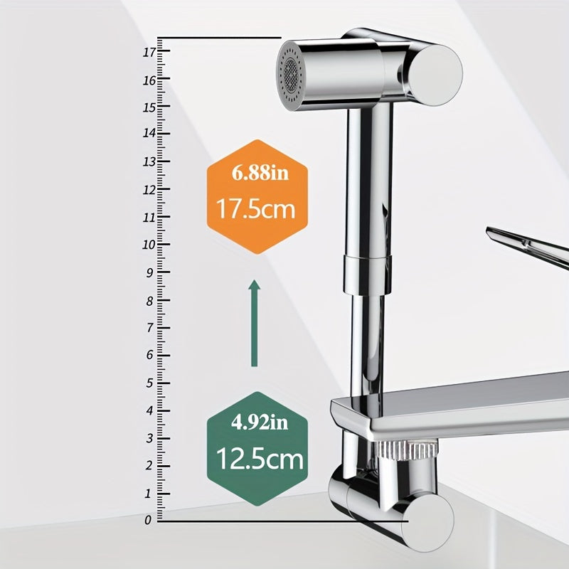 Stainless Steel Kitchen Faucet with 360° Rotation and Dual Water Modes