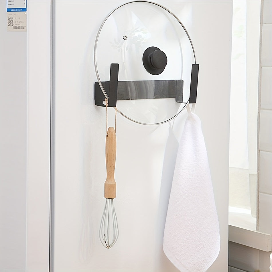 Organizador de rejilla para tapas de macetas perforadas para almacenamiento en cocina, negro, 1 pieza