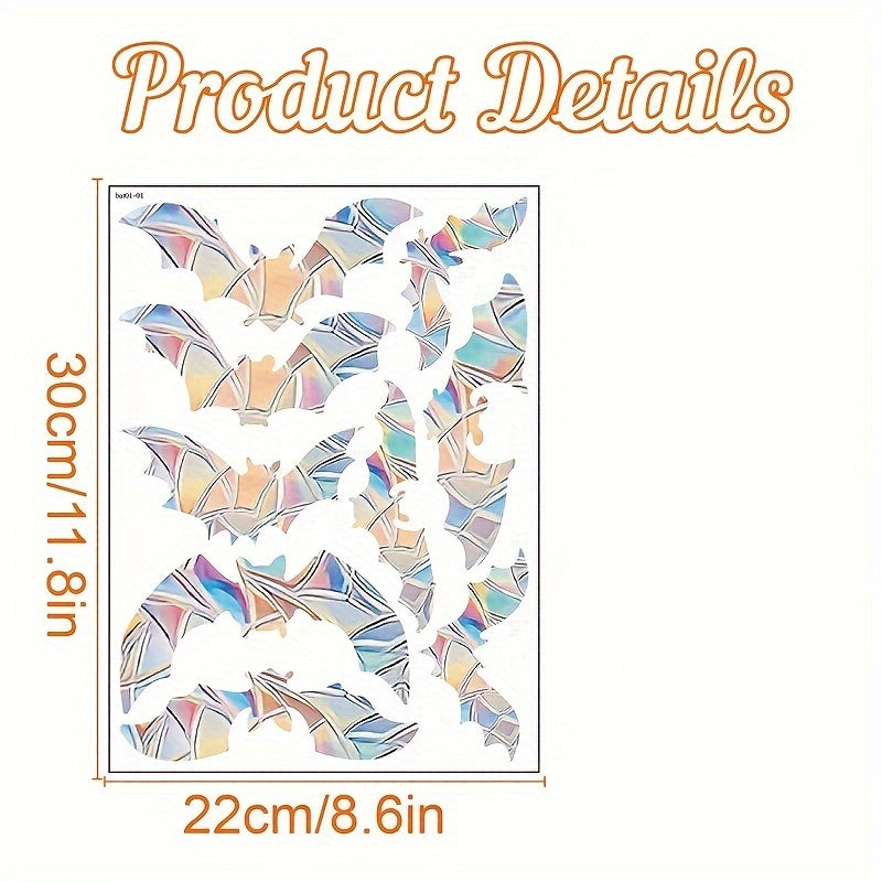 Блестящая радужная призматическая бабочка-ловец солнца - антистатичный декор для окон из ПВХ, наклейка на стекло для предотвращения столкновений дома и в офисе
