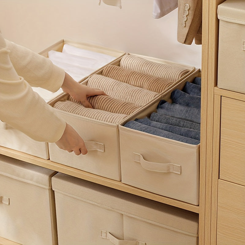 Foldable Fabric Clothes Organizer with Drawer Storage for Pants and Apparel