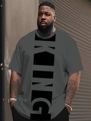 Men's All-Over Print Crew Neck Short Sleeve T-Shirt Polyester Spandex Regular Fit