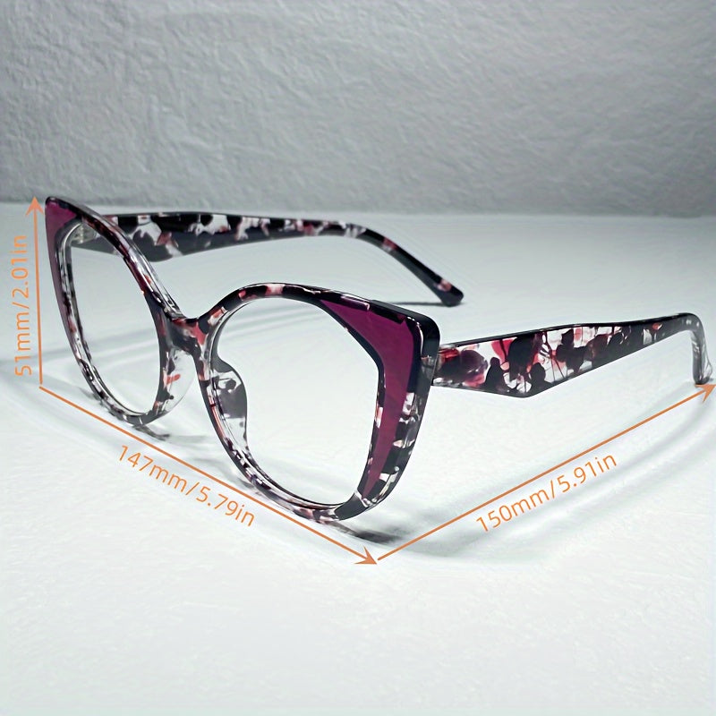 Unisex Blue Light Blocking Glasses Cat Eye Frame Clear Lenses Computer Spectacles