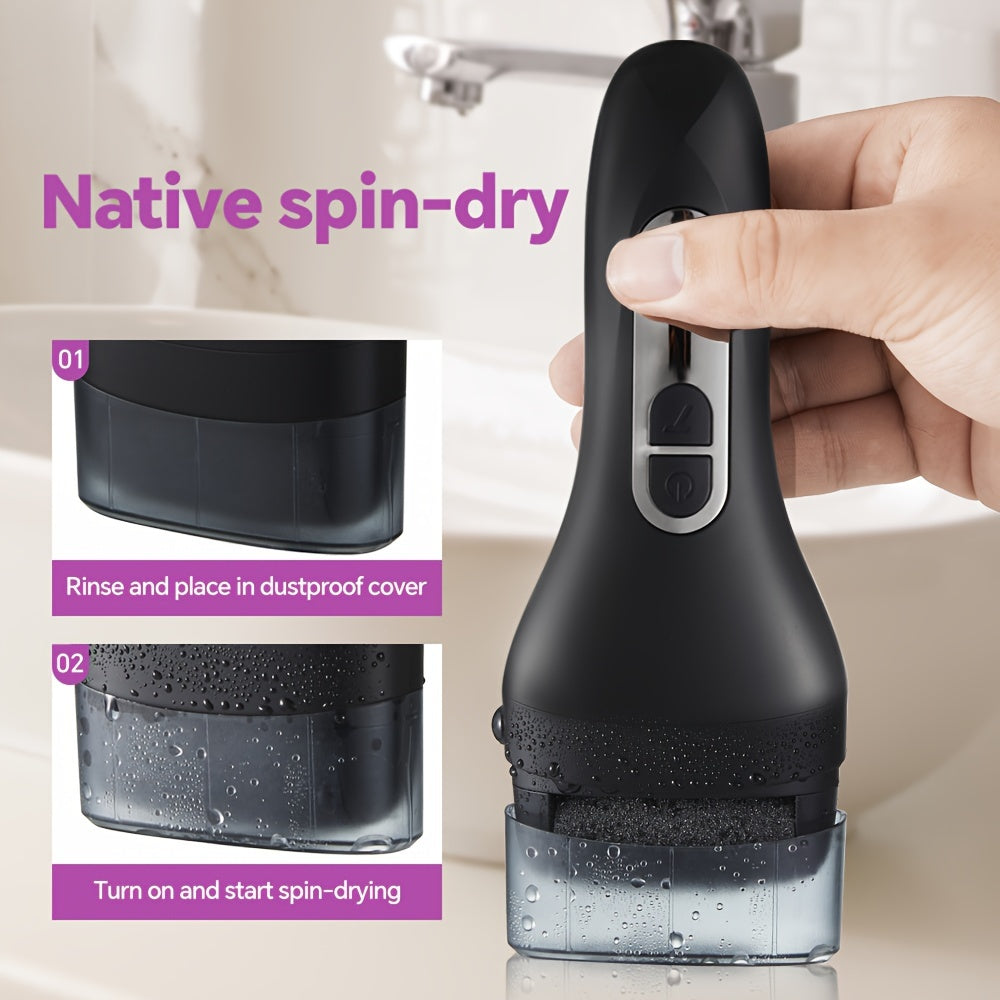 Electric Foot Grinder with LED Display, Rechargeable Callus Remover, Water-Resistant Lid