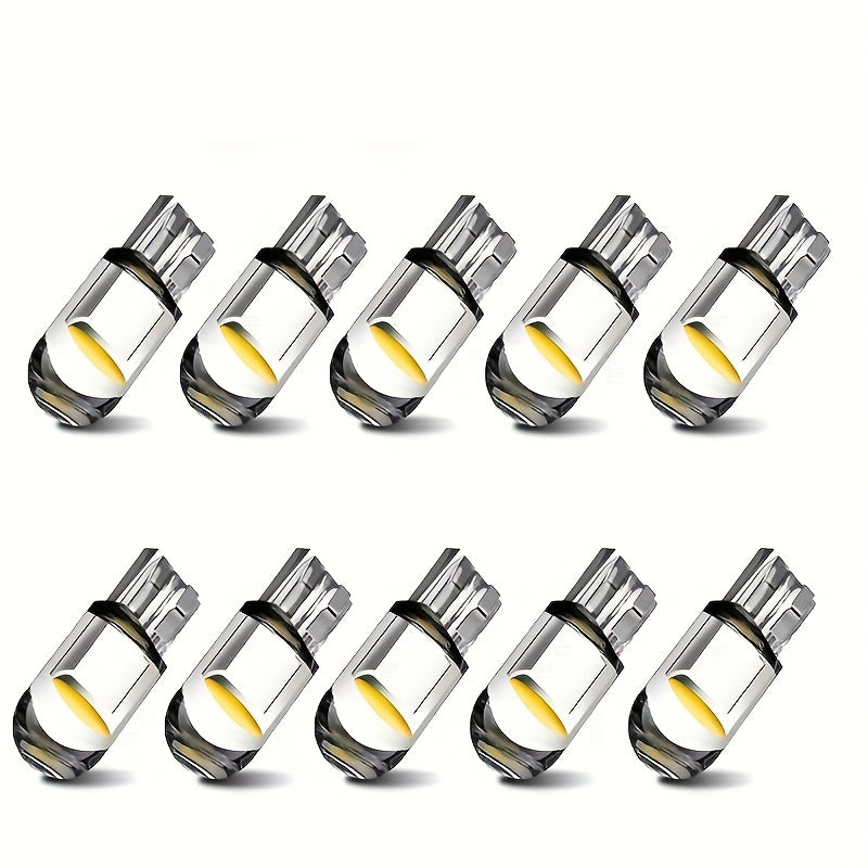 Набор белых и ледяных голубых стеклянных ламп T10 для внутреннего освещения, 360° освещения