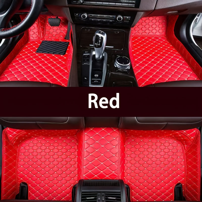 Full Coverage Car Floor Mats Leather Set for Sedan Left Hand Drive 5 Seats