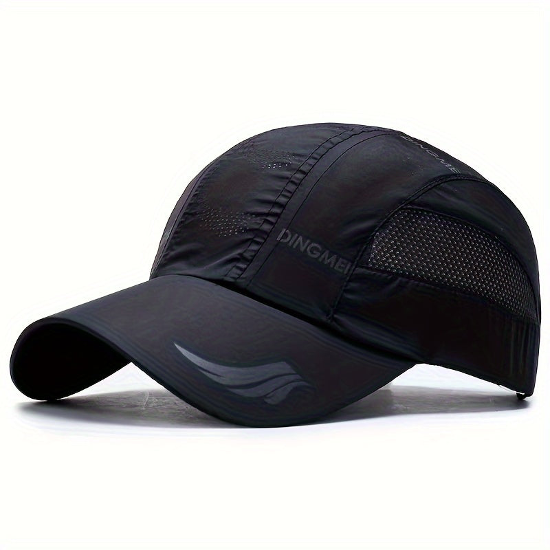 Men's Lightweight Quick-Dry Baseball Cap Breathable Acrylic Sports Hat for Running and Casual Wear