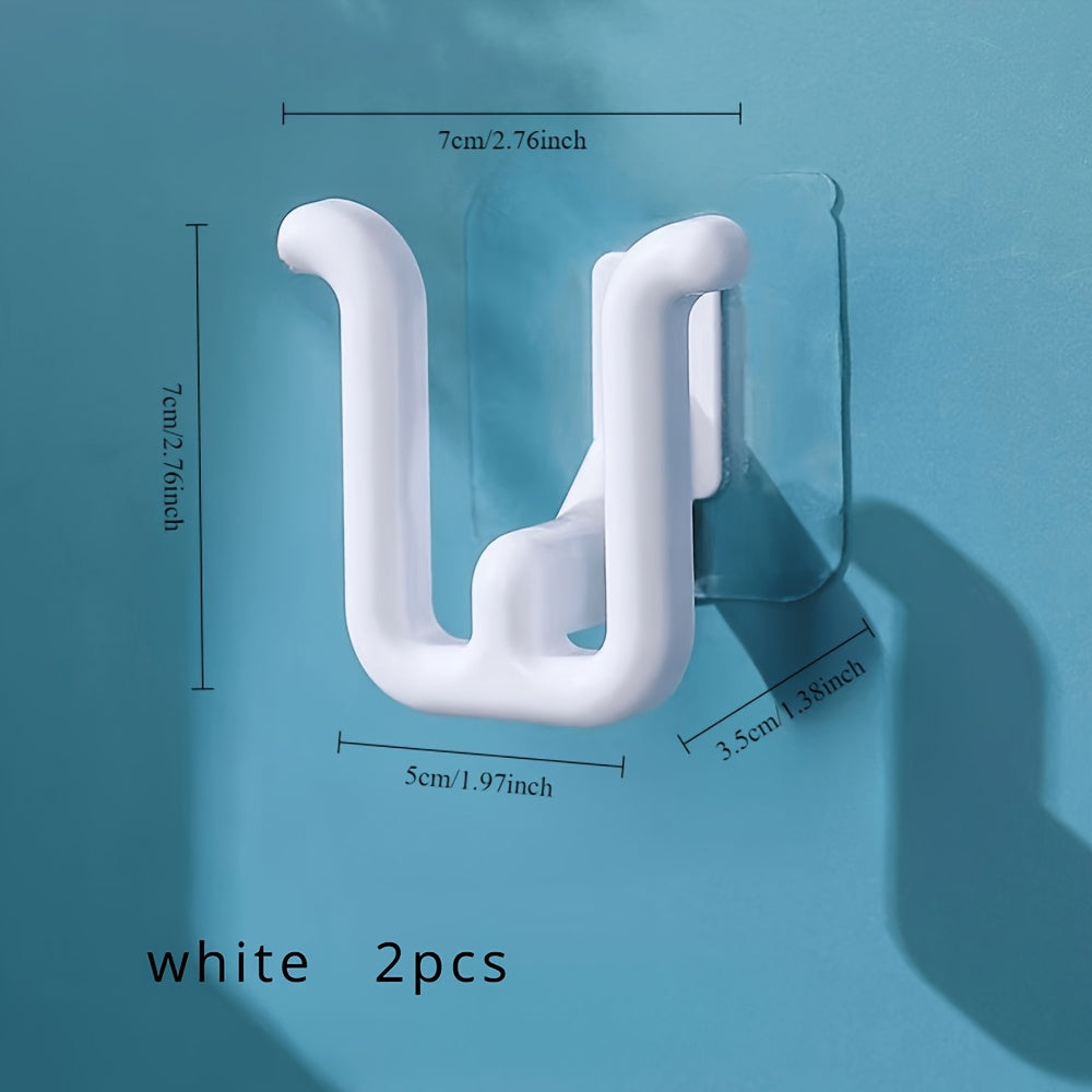 2 Waterproof Shoe Hooks for Non-Perforated Surfaces, Bathroom Kitchen Bedroom Organizer