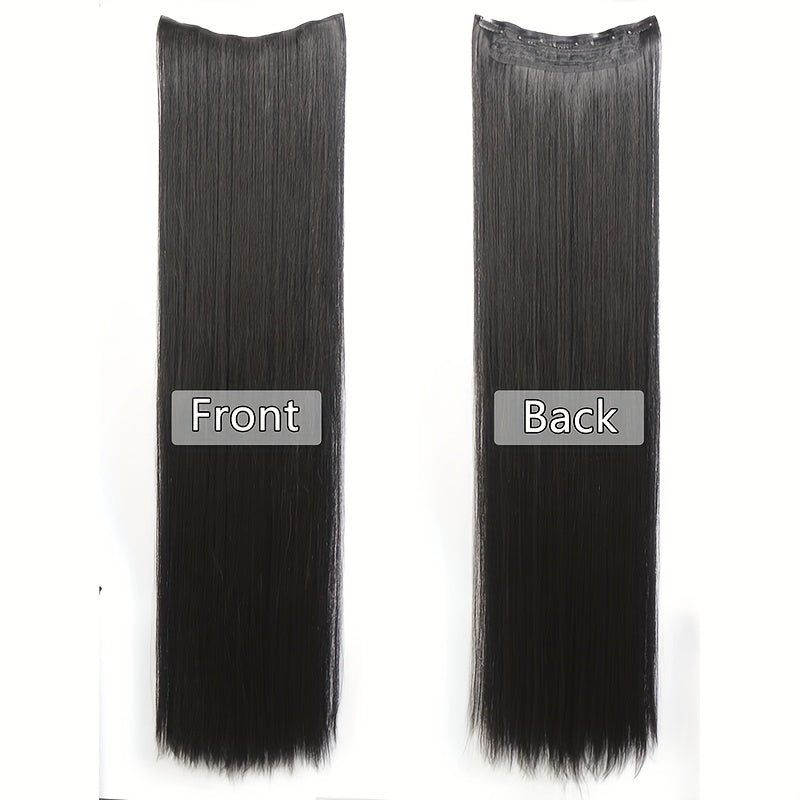 Women's 101.6cm Silky Straight Synthetic Clip-In Hair Extensions for Volume and Length