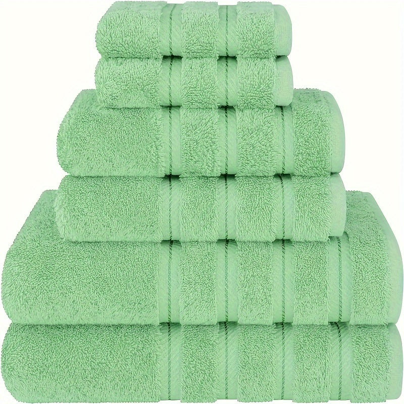 6-Piece Velvet Towel Set Soft Absorbent Bath Towels and Hand Towels for Home and Hotel
