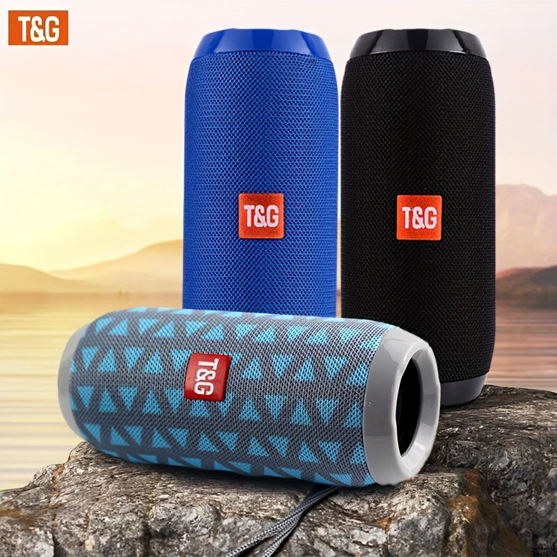 Portable Wireless Speaker with TWS Stereo, Built-in Mic, FM Radio, TF Card and USB Playback