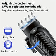 3-piece Men's Grooming Kit with Electric Shaver USB Powered LCD Display Wireless Hair Clipper Perfect Father's Day Gift