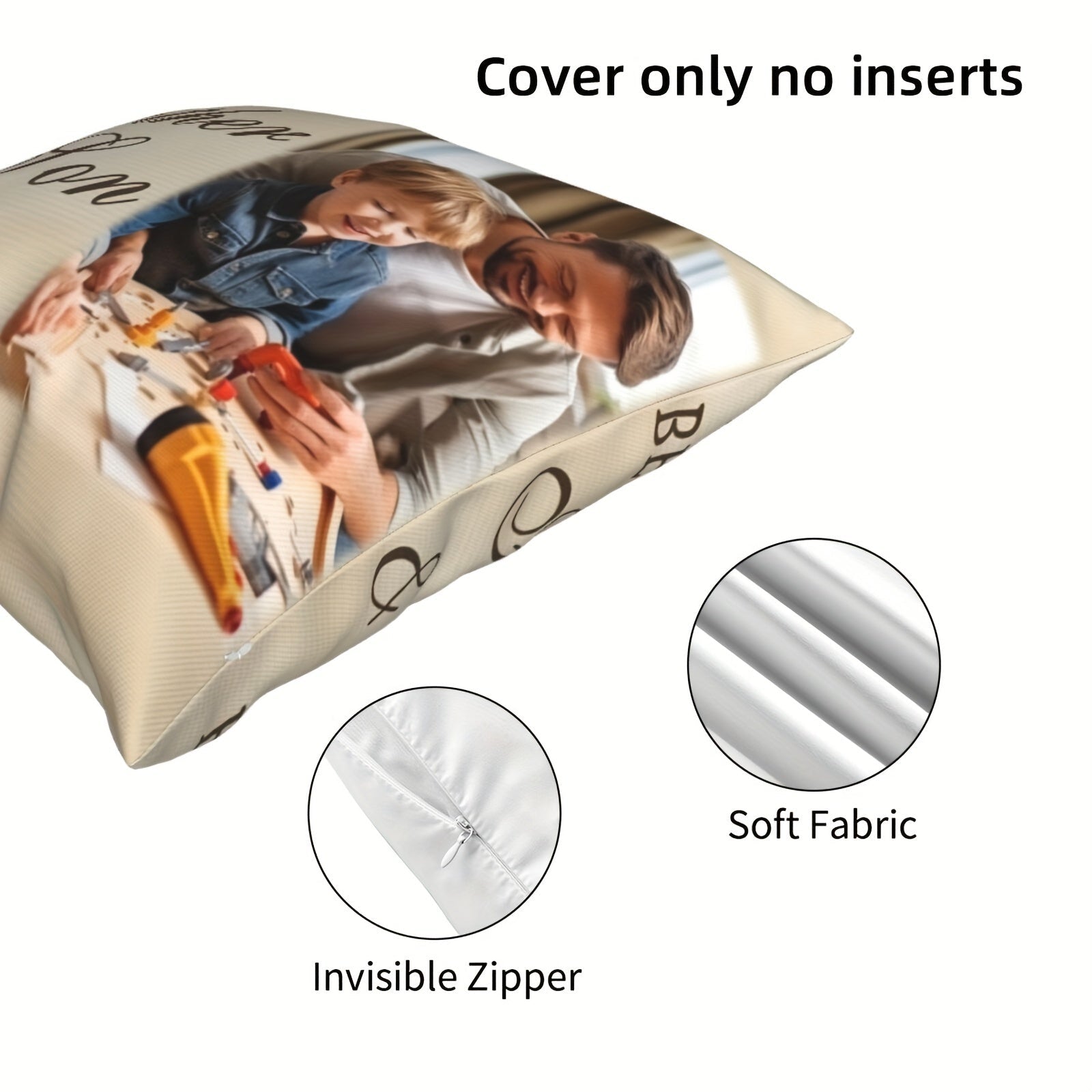 Personalized Photo Pillowcase for Father and Son Gift Home Decor 14+