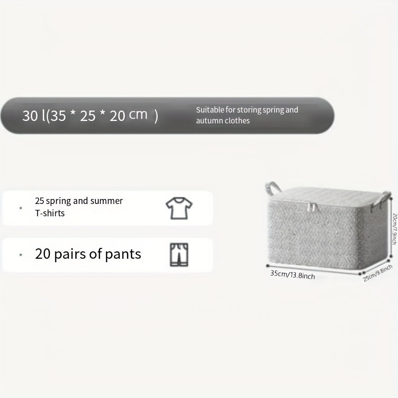 HAOYIZHUO tomonidan qulay tutqichli katta saqlash qutisi - kiyimlar, ko'rpa va boshqalar uchun mukammal! Zamonaviy aralash rangli to'qilmagan matodan tayyorlangan.