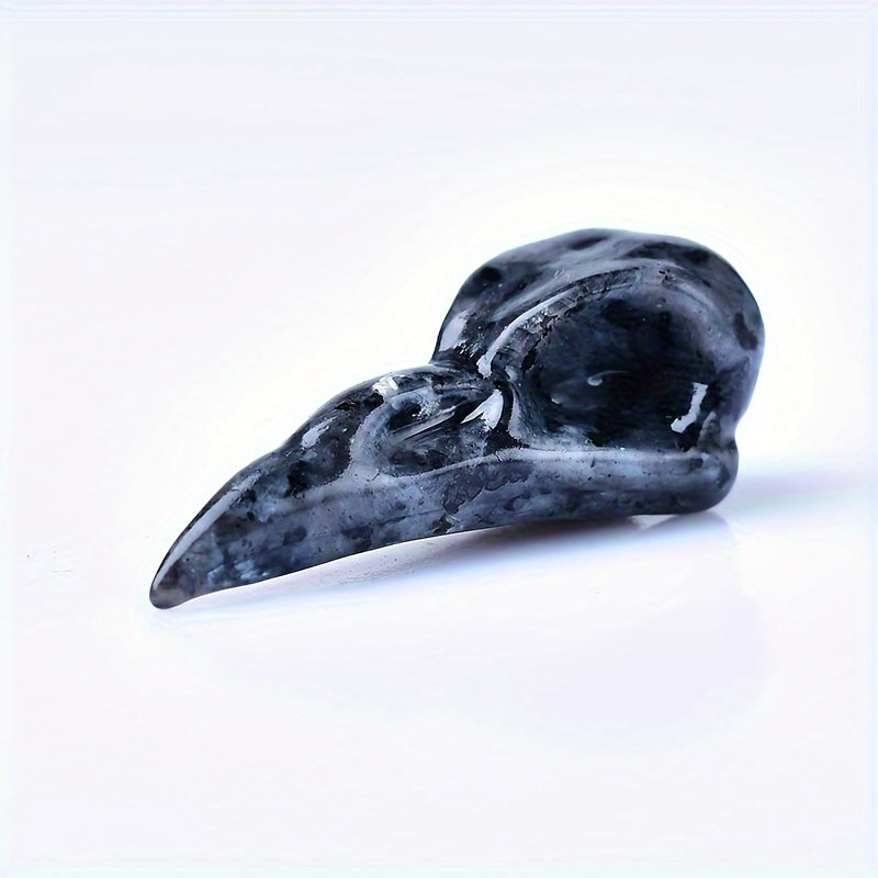 Crystal Carved Bird Skull Statue 5cm Decorative Crystal Gift for Home or Pocket