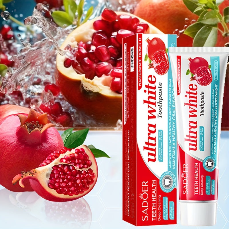 Pomegranate Toothpaste 100g Fluoride-Free Deep Clean Whitening