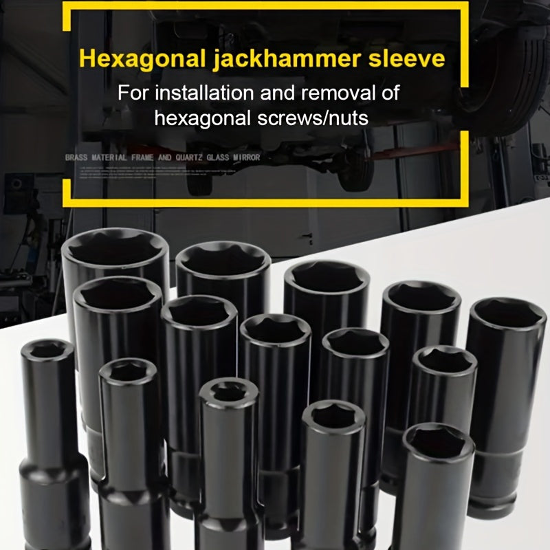 Impact Socket Set 8mm-32mm for Automotive Repair Electric Wrench Extension