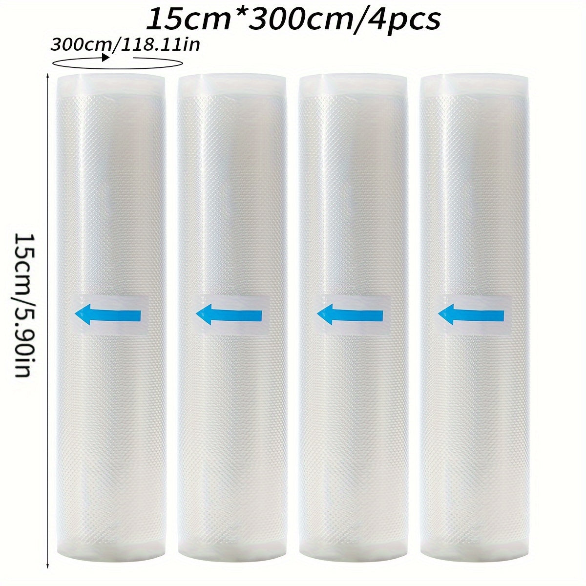 Food Vacuum Sealed Bag Roll 4 Pack Bisphenol A-Free Seven Layer Diamond Pattern