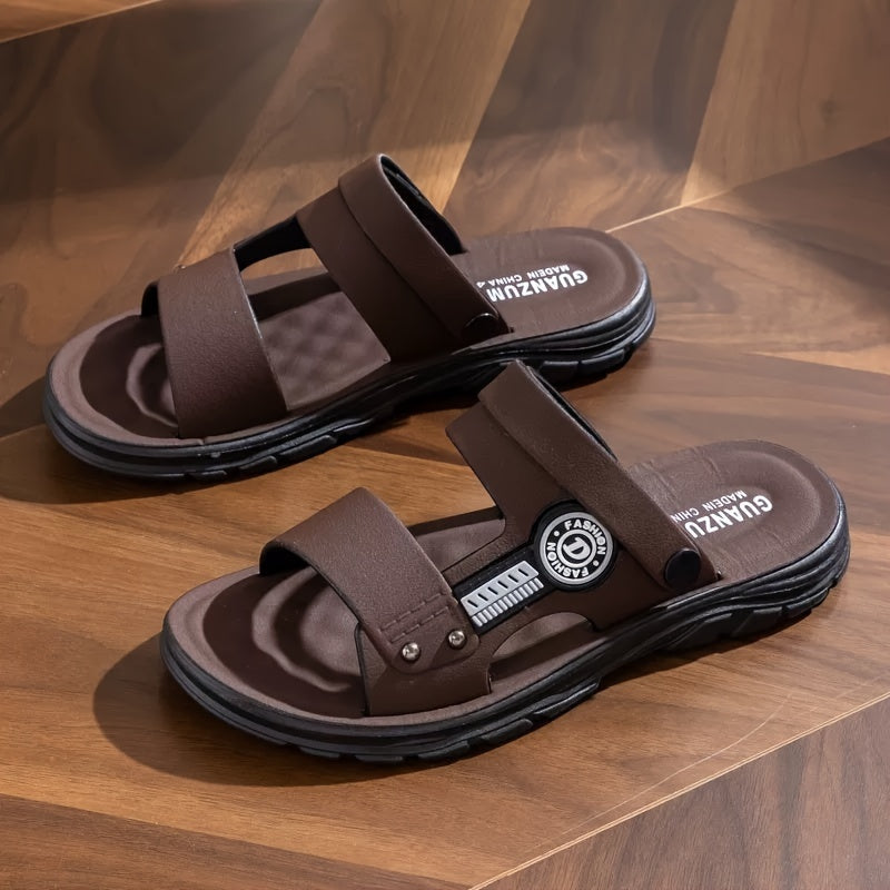 Sandalias de playa de PVC duraderas antideslizantes para hombres, ideales para uso casual, conducir y pescar