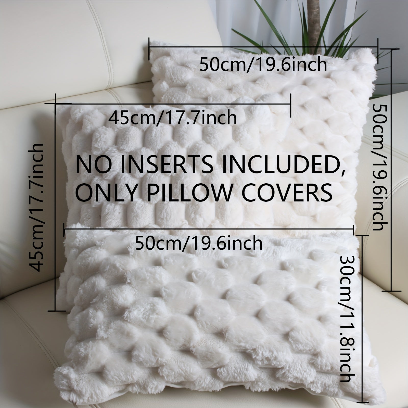 Набор чехлов на подушки из плюша с застежкой-молнией, в клетчатый узор, различных размеров и цветов