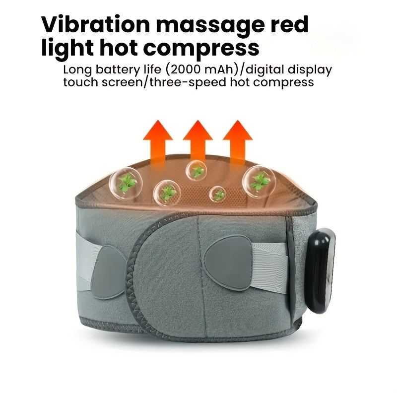 Wireless Rechargeable Lithium Battery Waist Heat Therapy Massage Belt with Adjustable Modes