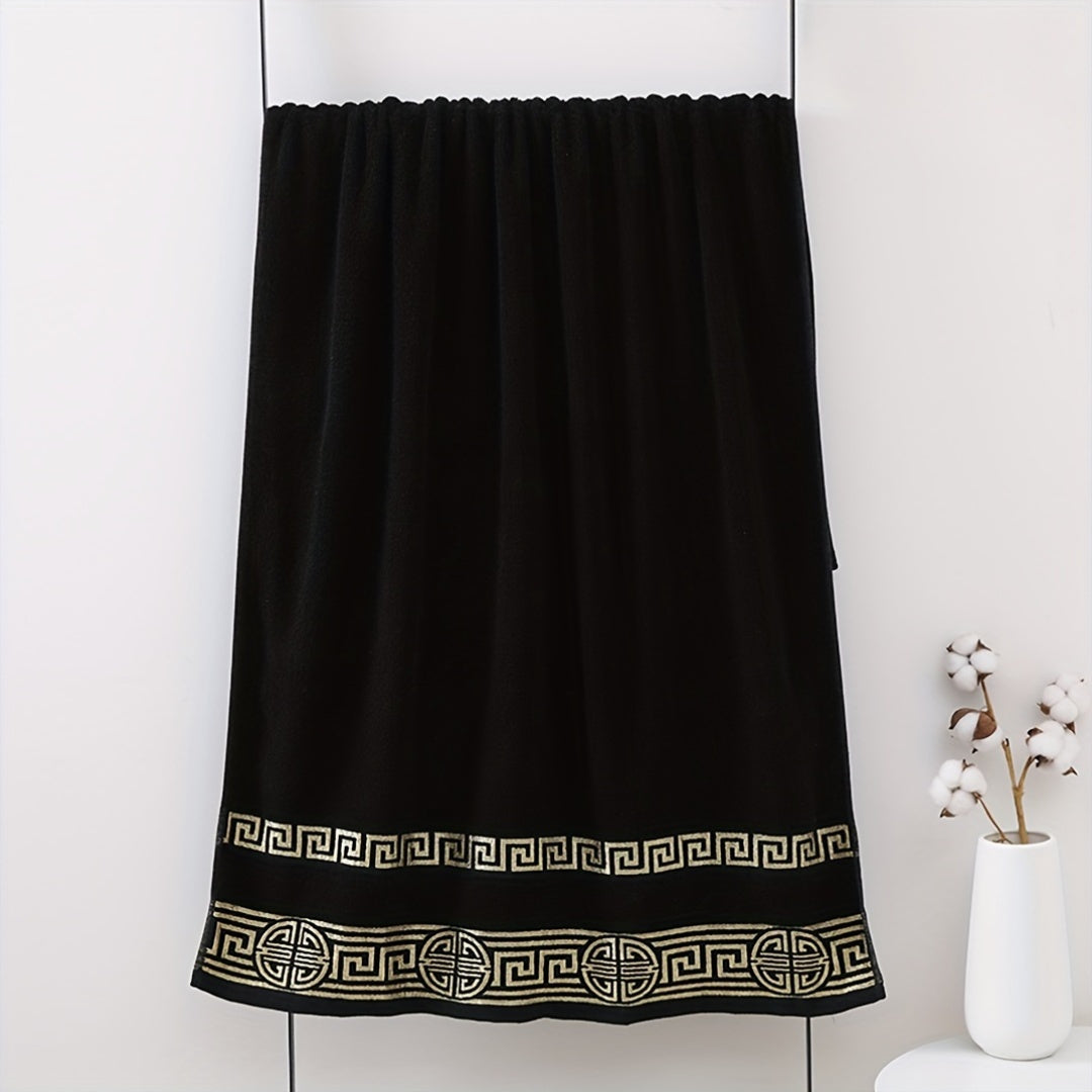 Cotton Towel Set Includes Bath and Hand Towels Dark Colors Absorbent Soft