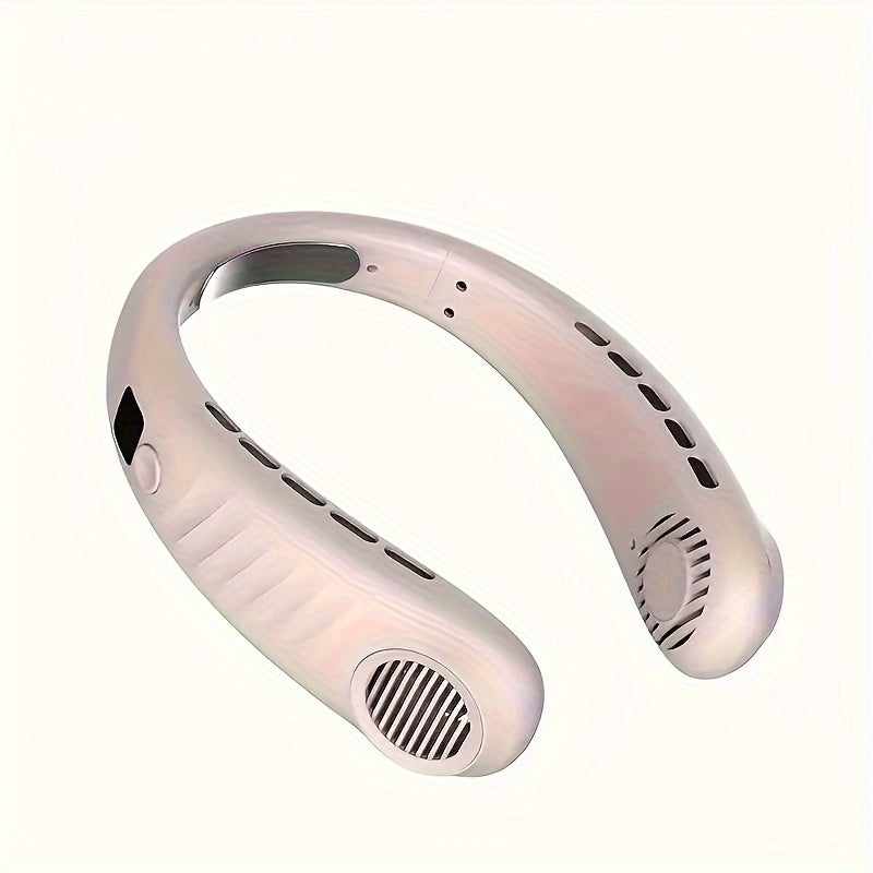 Портативный вентилятор для шеи с 5 скоростями, перезаряжаемый через USB, личный охлаждающий вентилятор