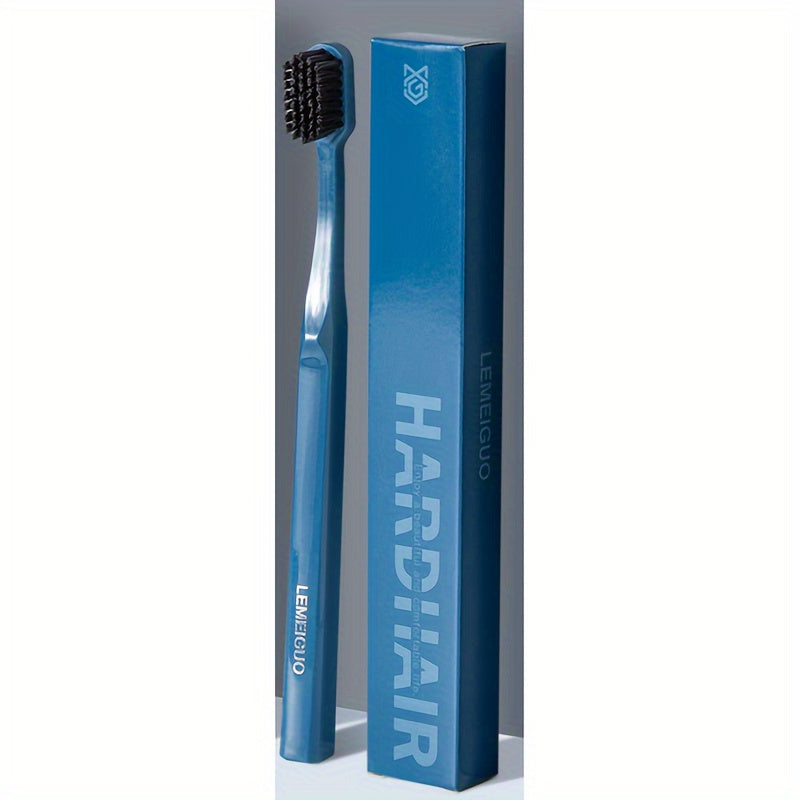 Adult Hard Bristle Toothbrush for Home Use, Straight, Durable, White