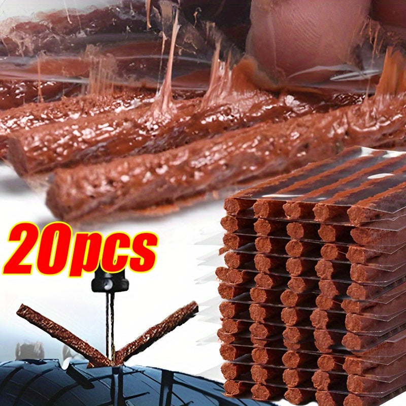 Universal Car Tire Repair Kit with Rubber Strips for Motorcycles and Cars