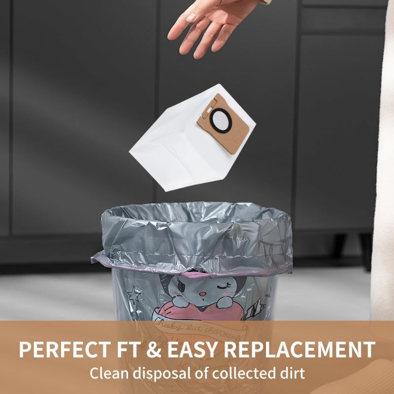 12-Pack Replacement Dust Bags and Microfiber Mop Pads for Vacuum Cleaners