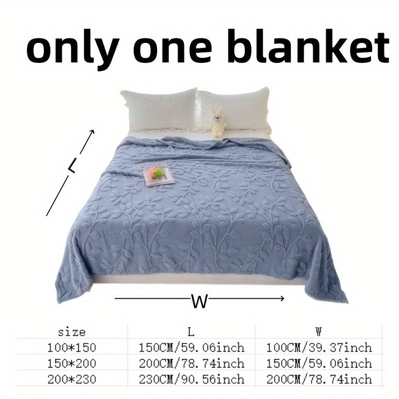Jacquard Embossed Throw Blanket All-Season Polyester Knit Square Weight 200-250g