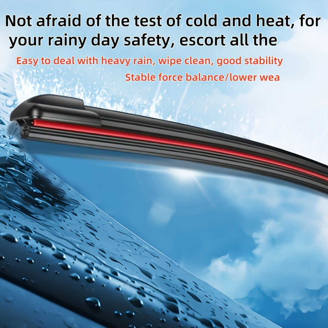 Automotive Dual-Track U-Type Wiper Blade Durable Rubber Quiet