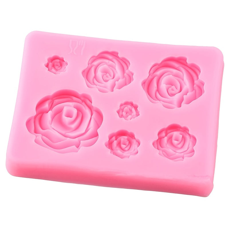 Silicone Rose Flower Mold for Wedding Cupcakes Cakes Chocolates Gummies