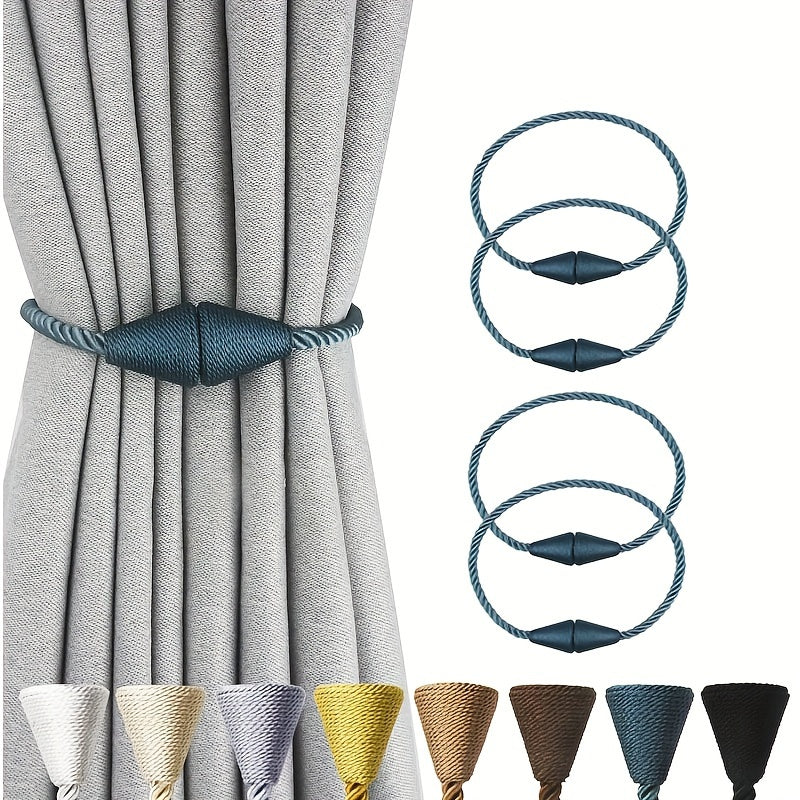 Set of 4 Magnetic Curtain Tiebacks for Outdoor and Home Decor Stylish Window Holdbacks