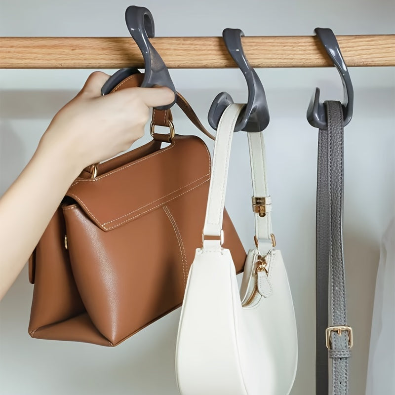 Juego de organizadores de plástico portátiles para armario para bolsas, sombreros y bufandas, ahorro de espacio