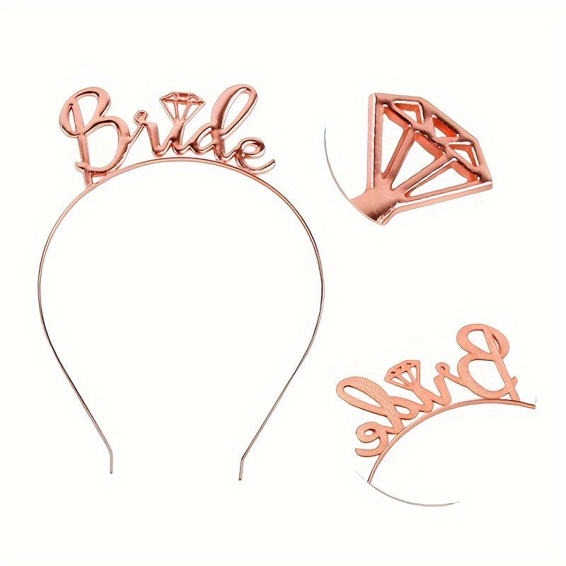 Bachelorette Party Accessories Luxe Veil Headband Sash Set for Bride-to-Be