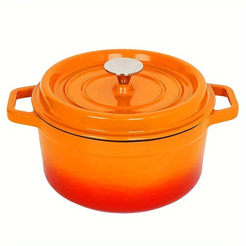 Enamelled Cast Iron Dutch Oven 18cm Double Handle Oven Stovetop Grill