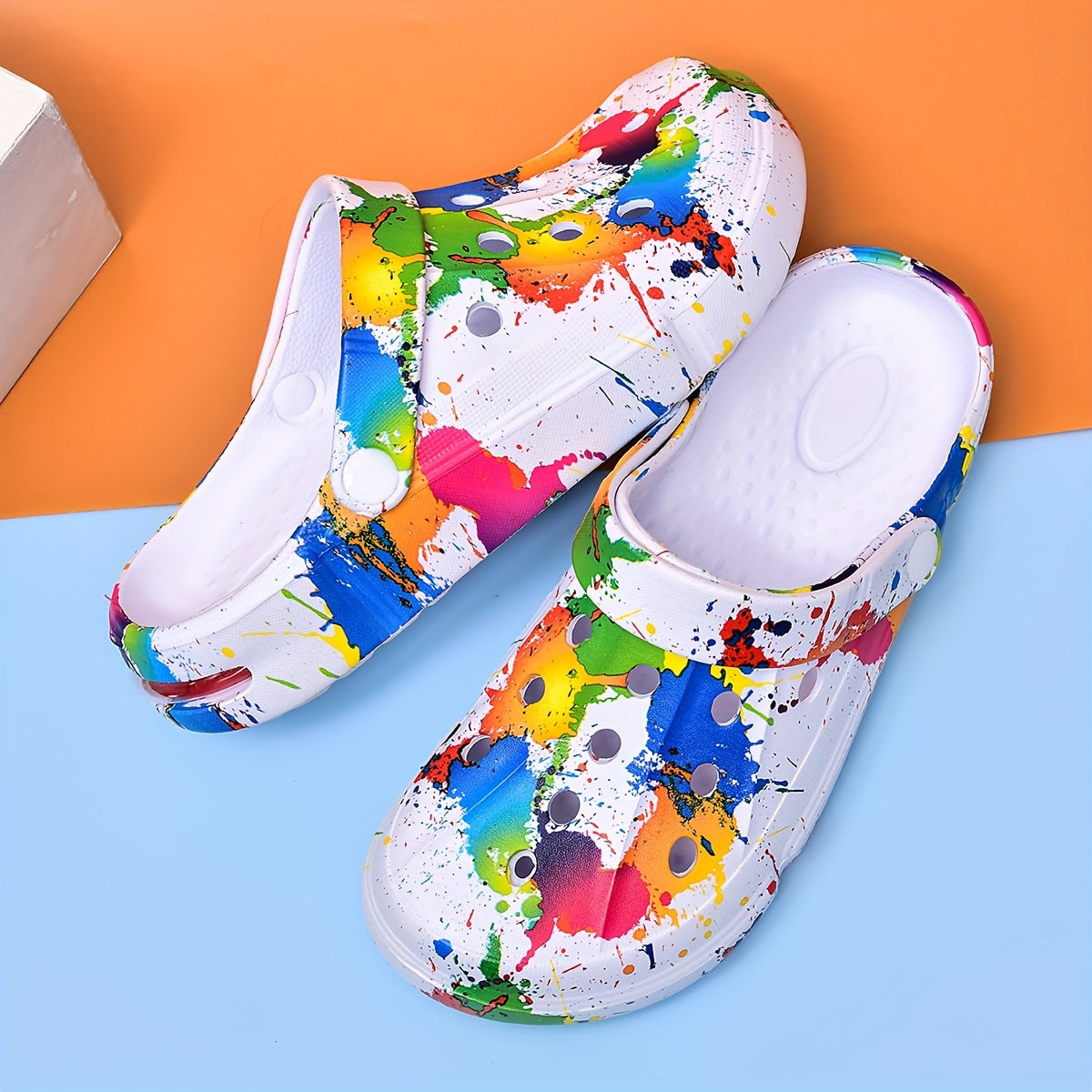 Unisex Summer EVA Slides with Random Print and Thick Sole for Casual Outdoor Use